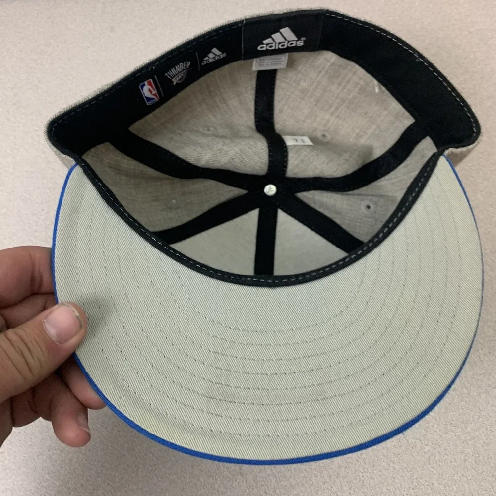 Oklahoma City Thunder OKC NBA Basketball Hat Cap adidas fitted‎  7 3/8